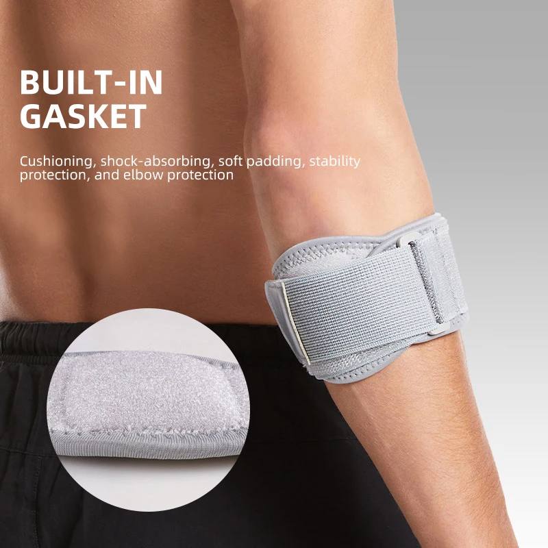 Soporte de codo de tenis ajustable, almohadillas protectoras, correa de golfista, codo, síndrome del dolor Lateral, soporte para epicondilitis
