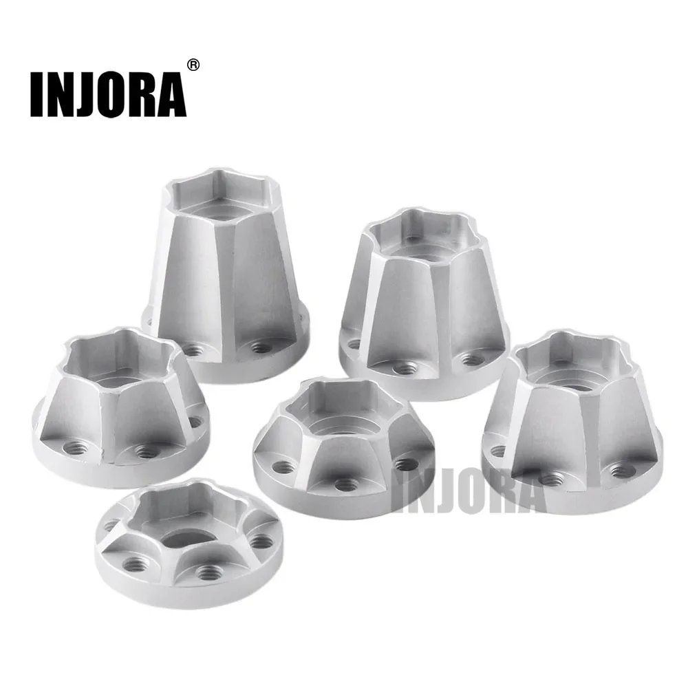 INJORA Nhôm CNC 12Mm Bánh Xe Lục Giác Trung Tâm Cho 1/10 RC Xe Bánh Xích Xe 1.9 2.2 Bánh Xe Vành Trục SCX10 Capra redcat Gen8 VS4-10