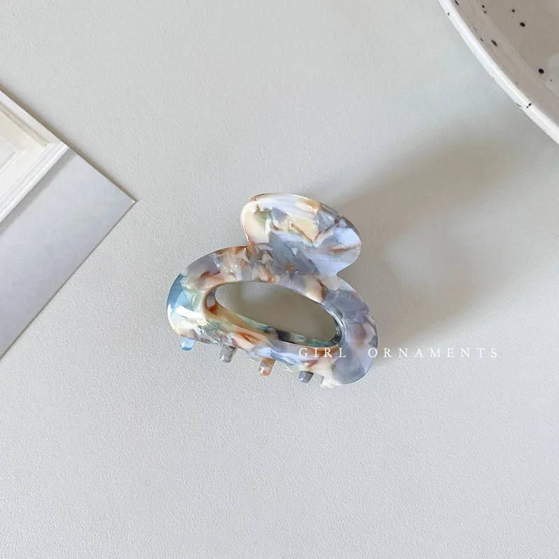 2022 Phụ Nữ Mới Vuốt Tóc Nhỏ 4.5Cm Acetate Kẹp Tóc Sang Trọng Nhiều Màu Sắc Rỗng Ra Móng Vuốt Kẹp Bé Gái Phụ Kiện Tóc kẹp Tóc
