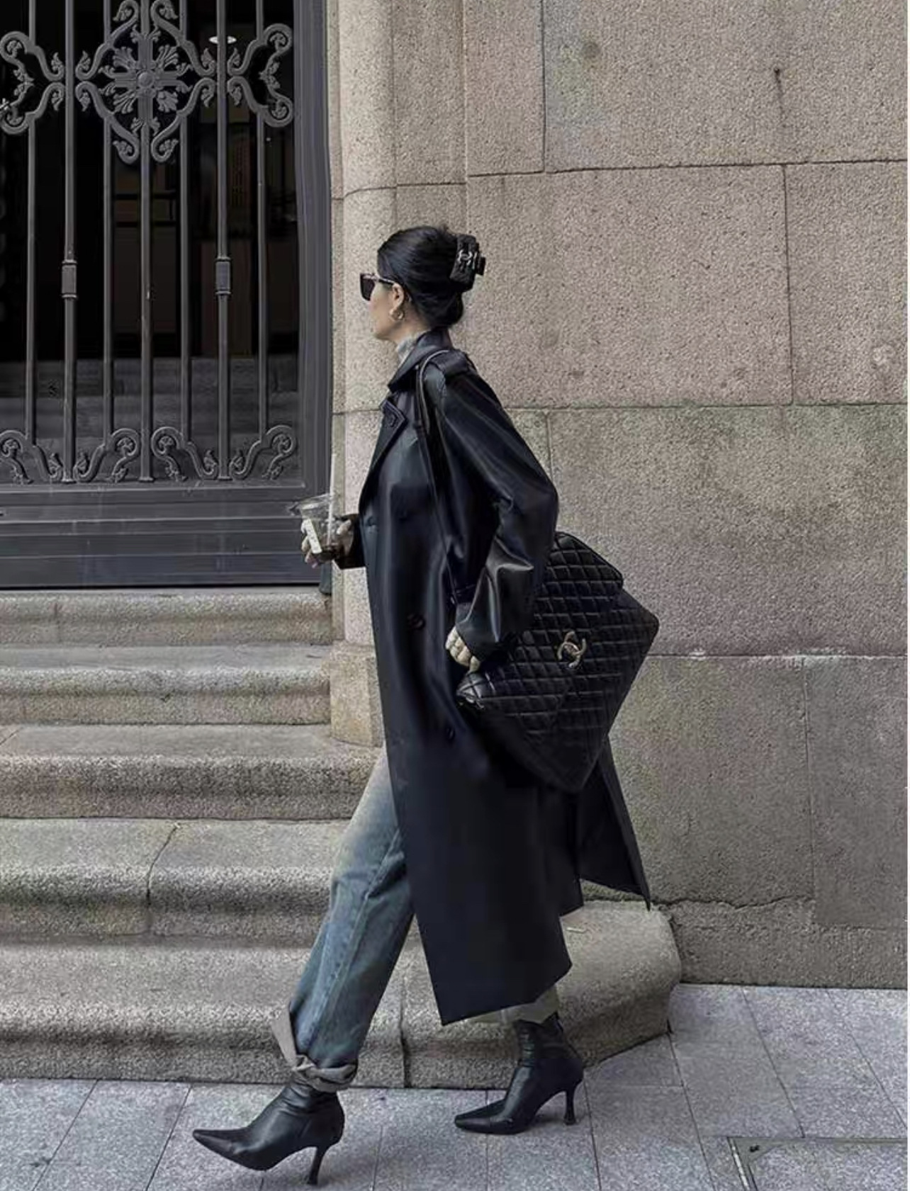 Abrigos de cuero sintético para mujer, chaquetas largas de cintura alta con cordones, cuello vuelto, informal, elegante, Y2k, Maxi, suelto, cortavientos