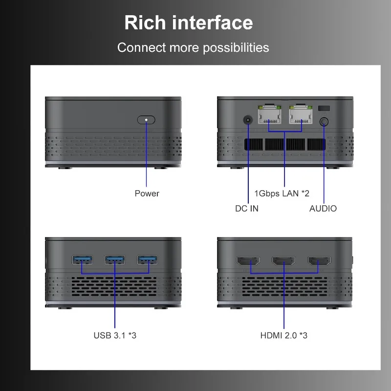 T9 플러스 쿼드 코어 소형 미니 PC, 윈도우 11, CPU 인텔 N150, N100,16GB LPDDR5 ,256, 512GB, 1TB SSD, 듀얼 1000M LAN, 3 HD NUC