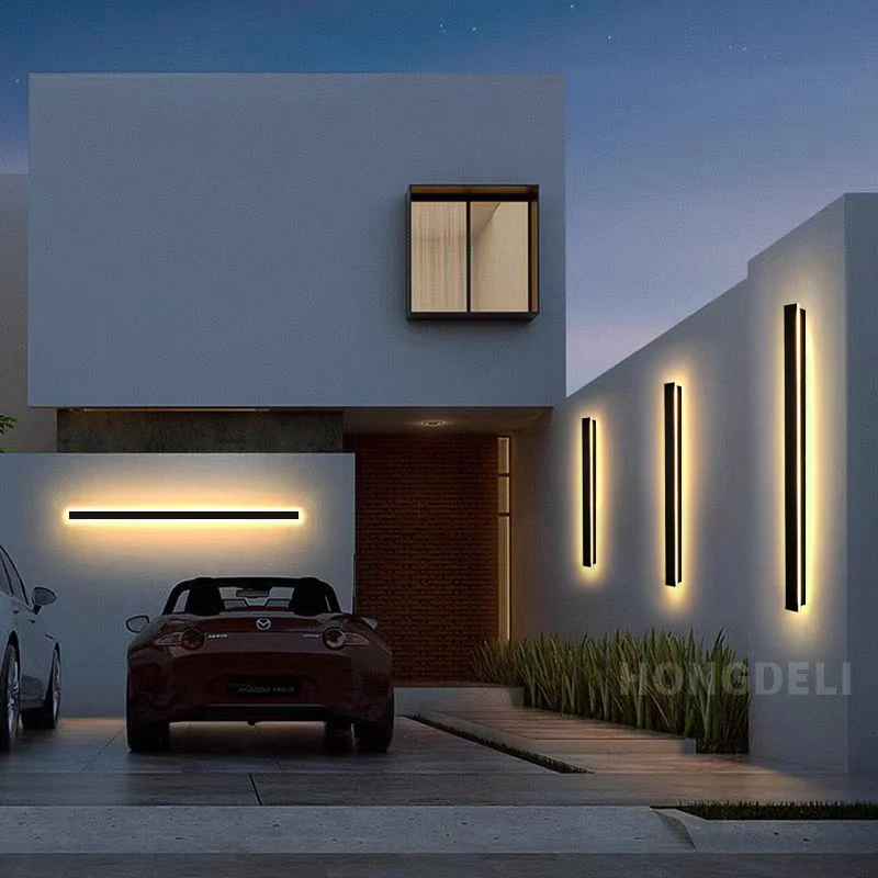 Đèn LED Chống Nước Dài Đèn Tường Hiện Đại, Ip65, Chiếu Sáng Ngoài Trời Vườn, Biệt Thự, Ban Công, đèn, Trang Trí 110 V, 220V