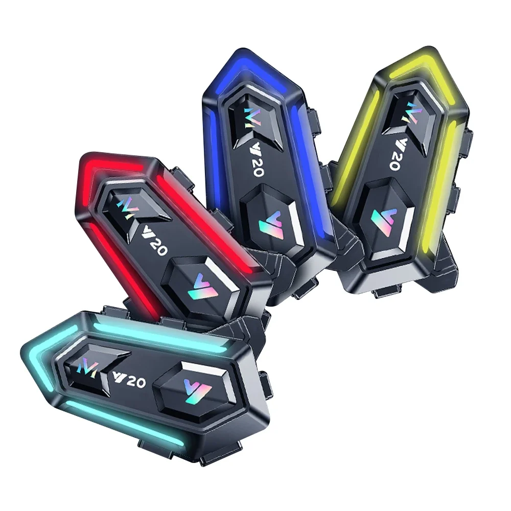 Y20 bluetooth 5.3 capacete da motocicleta fone de ouvido 1000mah super longa espera sem fio mãos-livres à prova dwaterproof água moto fone de ouvido