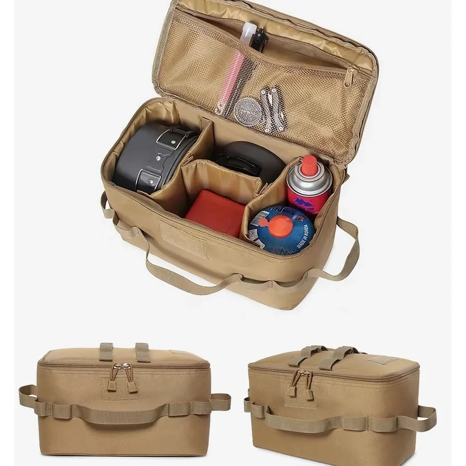 Bolsa de almacenamiento de tanque de Gas para acampar al aire libre, bolsa de herramientas para uñas de tierra de gran capacidad, bote de Gas, utensilios de cocina para Picnic, bolsa de Kit
