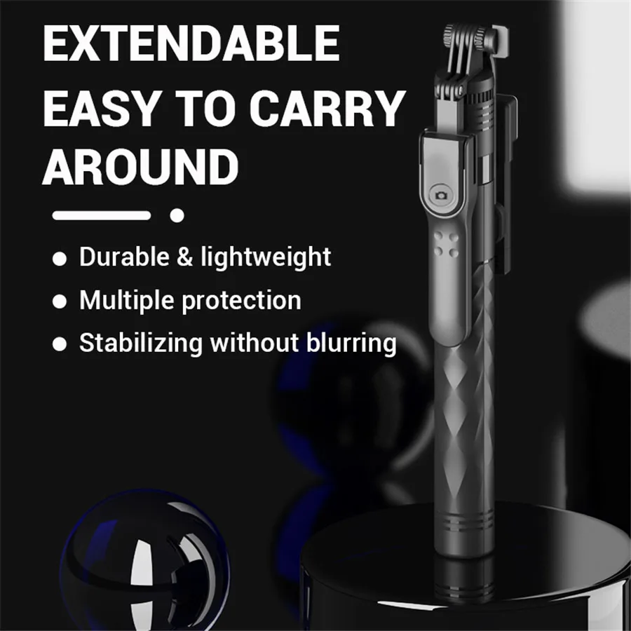 FANGTUOSI 2024 New Wireless Selfie Stick Tripod Foldable Stand For Gopro Action Cameras Smartphones Balance Steady Shooting Live