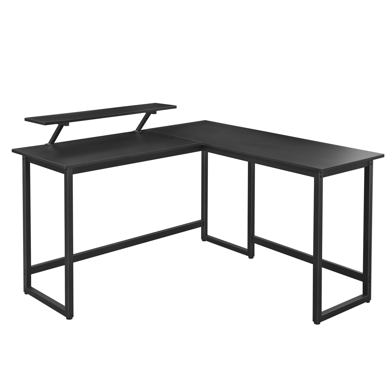 VASAGLE Eckschreibtisch Computertisch, 140x130x76/91cm L-Form Schreibtisch