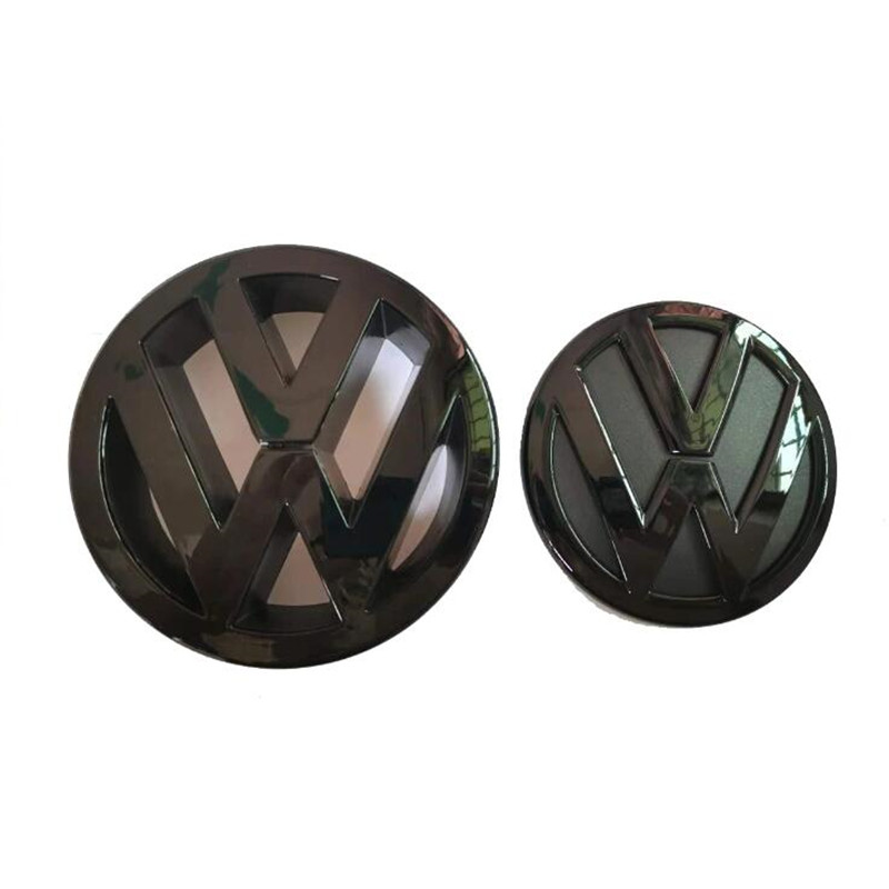 Glossy Black ABS Replacement 127mm 110mm Car Front Grille Badge Rear Trunk Boot Emblem Lid For Volkswagen Golf 5 MK5 GTI