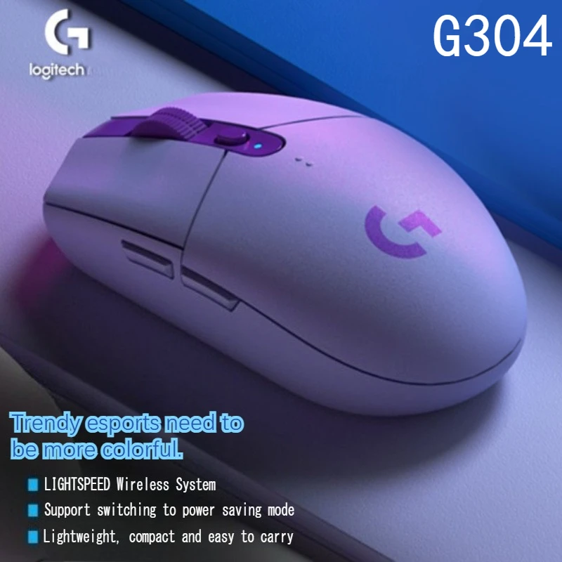 Oryginalna bezprzewodowa mysz do gier Logitech G304 Ligthspeed z czujnikiem Hero 12K 12000DPl kompatybilna z komputerami PC i Mac