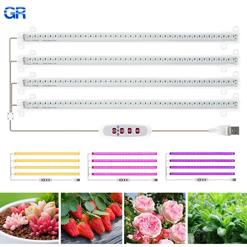 Luz LED de cultivo de espectro completo USB 5V, luz de cultivo de plantas, bombilla Phytolamp para plantas de interior, plántulas de flores, invernadero, Fitolampy
