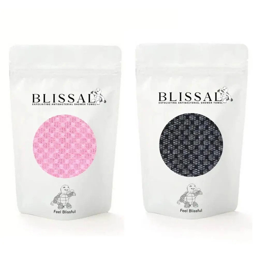 Back Scrubbing Towel Dual Sided Durable Exfoliating Body Towel Back Strap Unisex Detox Mud Back Scrub Extended Bathing Towel
