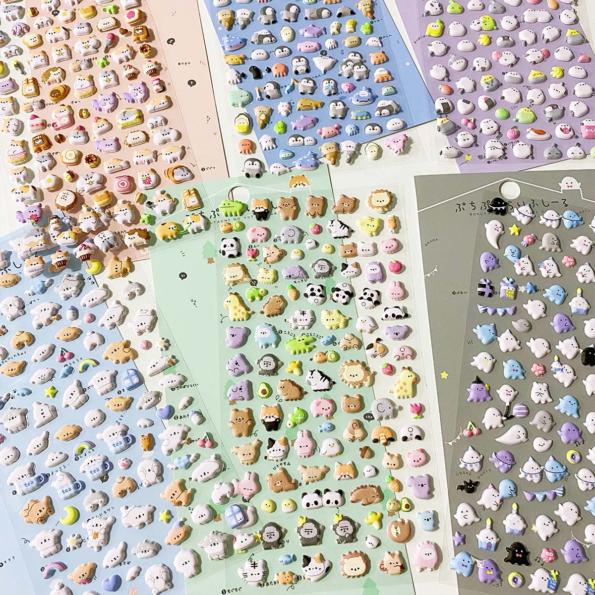 カワイイ3Dふくらんでいるステッカー、かわいいミニ動物、漫画のスクラップブッキング、日記の文房具、ステッカーの装飾、美的アート
