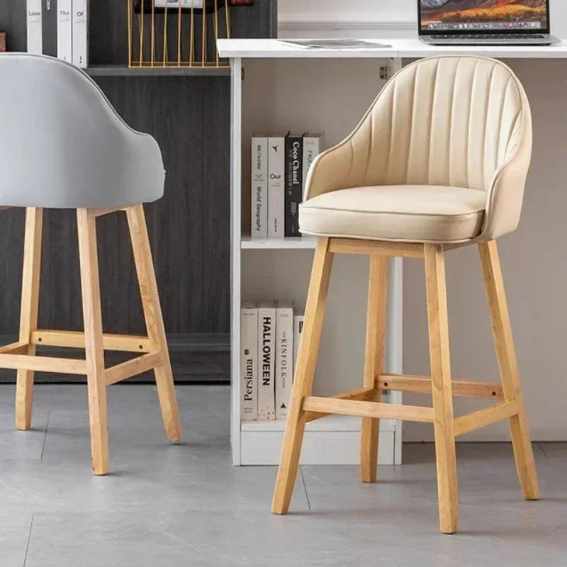 Chaise Bar de madera, taburete de cocina ajustable en altura, muebles de salón de belleza, barbería, hogar, cafetería, taburetes modernos
