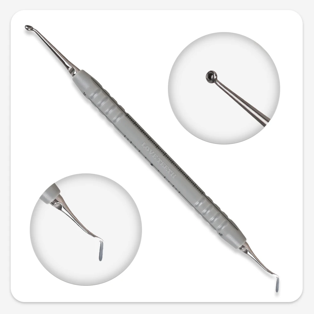 ทันตกรรมเรซิ่นบรรจุชุดเครื่องมือปั้นคอมโพสิต Cure ผู้ถือ Quick โฟม Pad Handle Trimmer Spatula