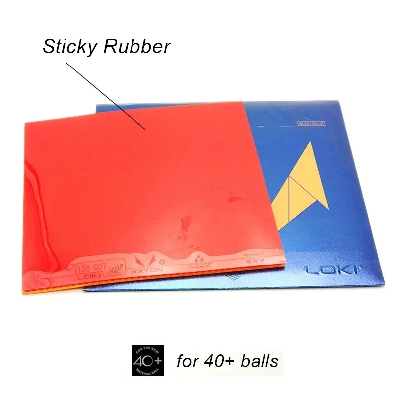 Loki rxton 5 borracha de tênis de mesa de alta elasticidade pegajosa vermelha ping pong pontas de borracha em esponja de alta densidade borracha de pingue-pongue preta