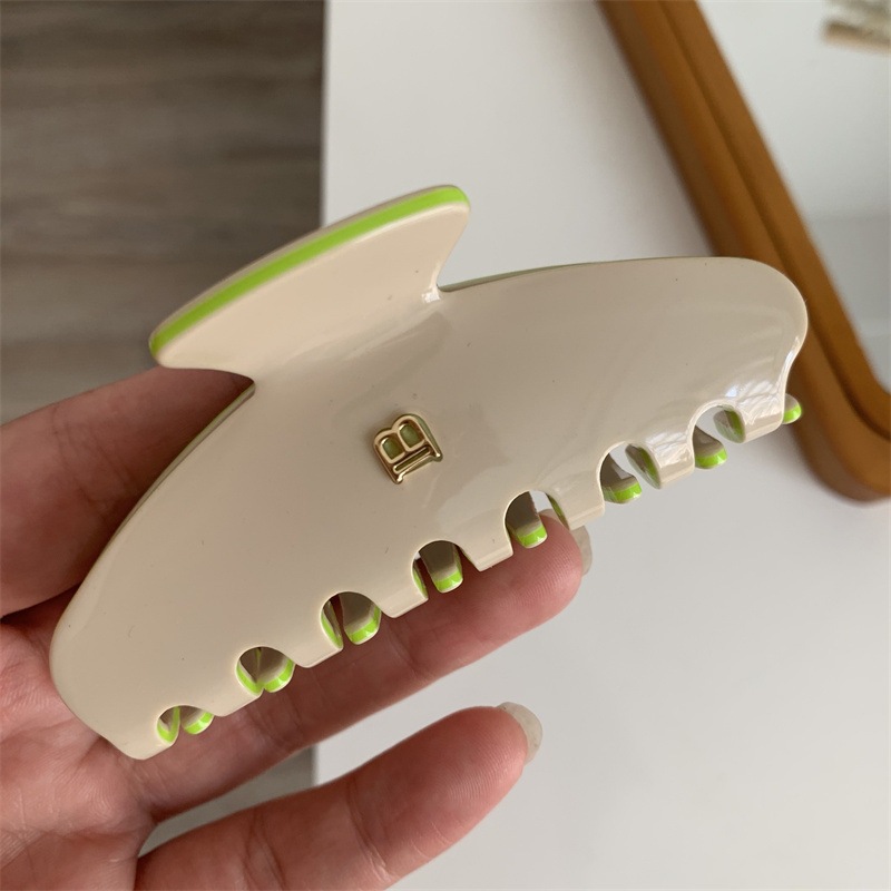 กิ๊บติดผมแผ่นอะซิเตทใหม่ 1 ชิ้น, กิ๊บติดผมตัวอักษรฉลาม, เครื่องประดับคาดศีรษะ, กิ๊บจับ, กิ๊บติดผมแผ่นหวาน, เครื่องประดับผม