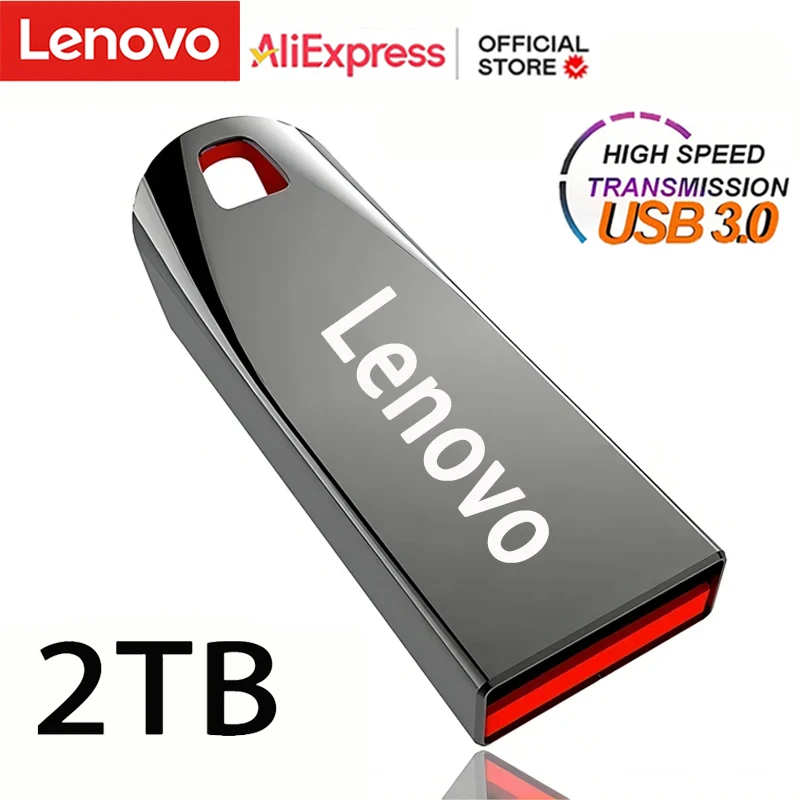 Lenovo Original 2TB USB 3,1 unidad Flash de alta velocidad Pen Drive 1TB Metal impermeable tipo C memoria USB para dispositivos de almacenamiento de computadora