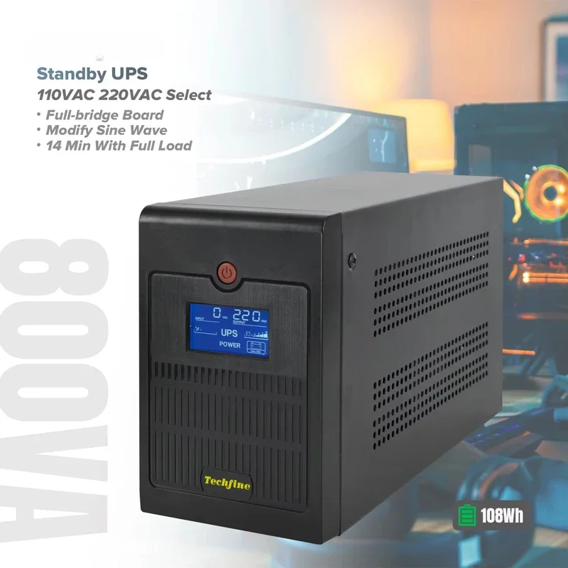 800VA 480W sin conexión STANDBY UPS 600VA 650VA 800VA 1000VA 220V UPS UPS de respaldo para computadoras de escritorio