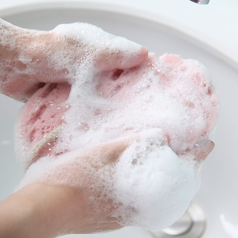 3 層スポンジバスタオルボディスクラブマッサージブラシディープクリーニング手ぬぐいスキンスクラバー角質除去スキンケアシャワーアクセサリー