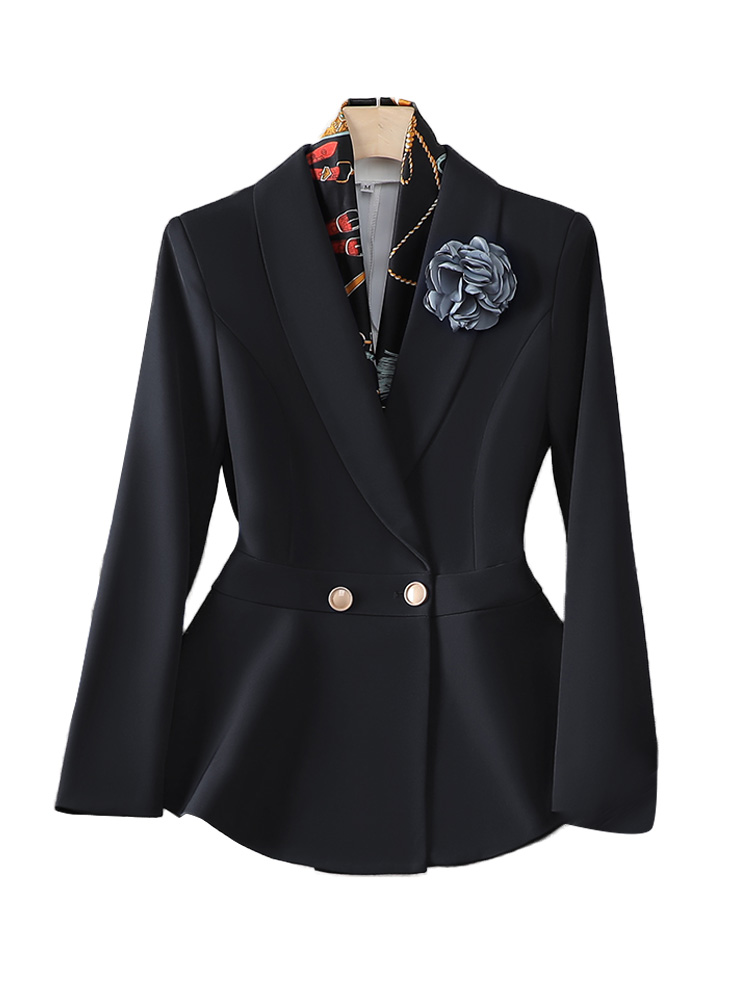 High-End Beau Salon Women's Work Uniform Hotel Manager Professional Suit Set Autumn Winter Long Sleeve Polyester Spandex
