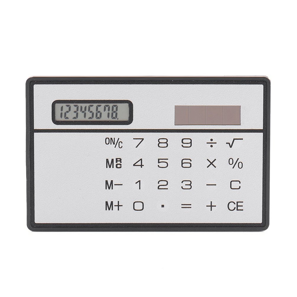 New  8 Digit Calculator Slim Solar Calculator with Touch Screen Credit Card Design Mini Size Portable Slim Computer