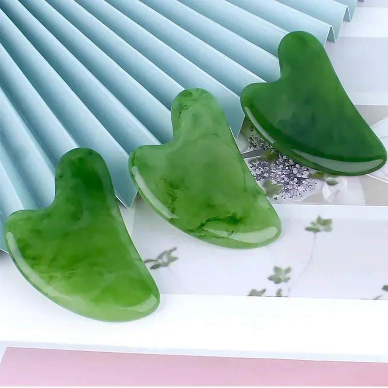 Natural Resin Gua Sha Scraper Facial Massager Tool Quartz Guasha Massage Board Face Lift Slim Gouache Scraper Scraping Plate
