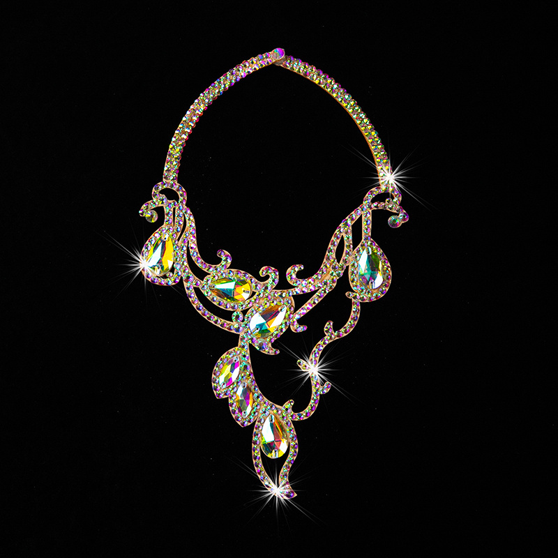 Buikdans Sparkle Ketting Sieraden Competitie Danser Accessoire Shine Dansen Ketting Stage Performance Kostuum Egypte Show