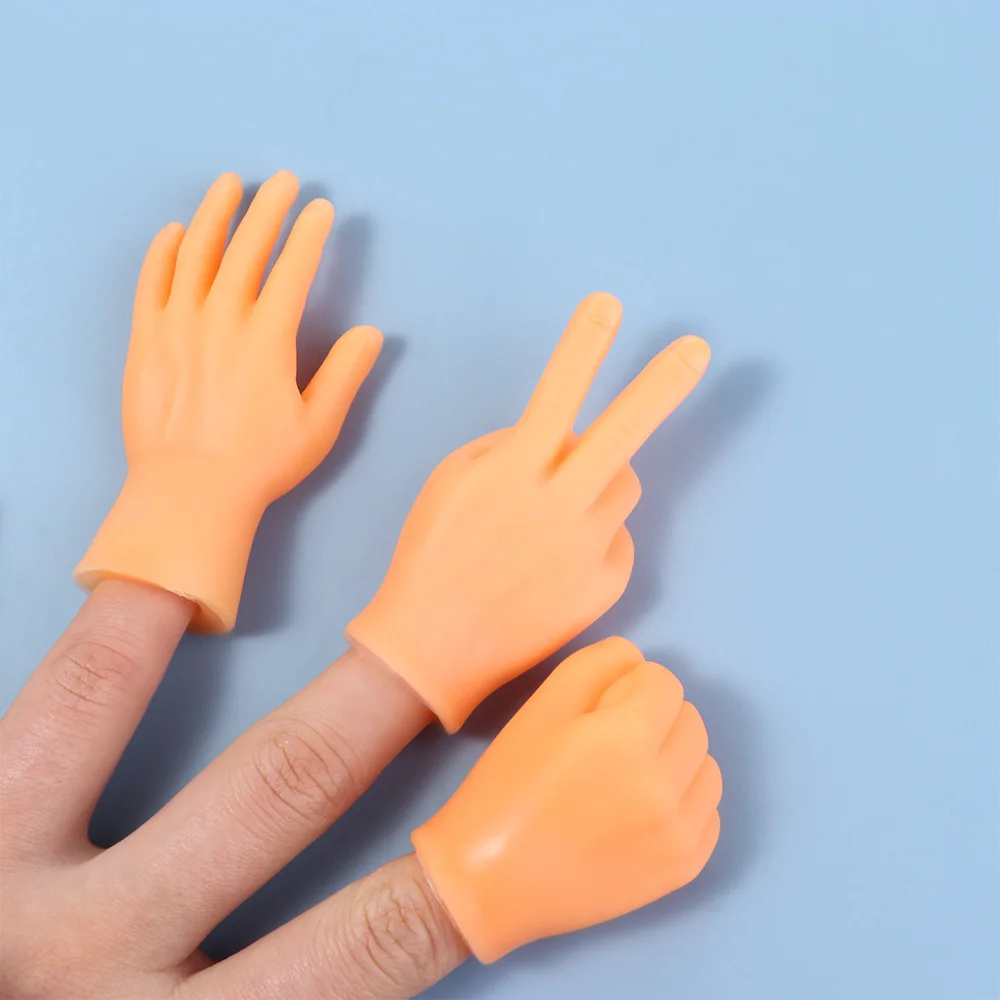 หุ่นมือจิ๋วแสนตลก2ชิ้น, หุ่นนิ้วมือจิ๋วสุดสร้างสรรค์ของเล่นมือเล็กผู้ใหญ่เด็กของเล่นแต่งบ้านของขวัญวันฮาโลวีน