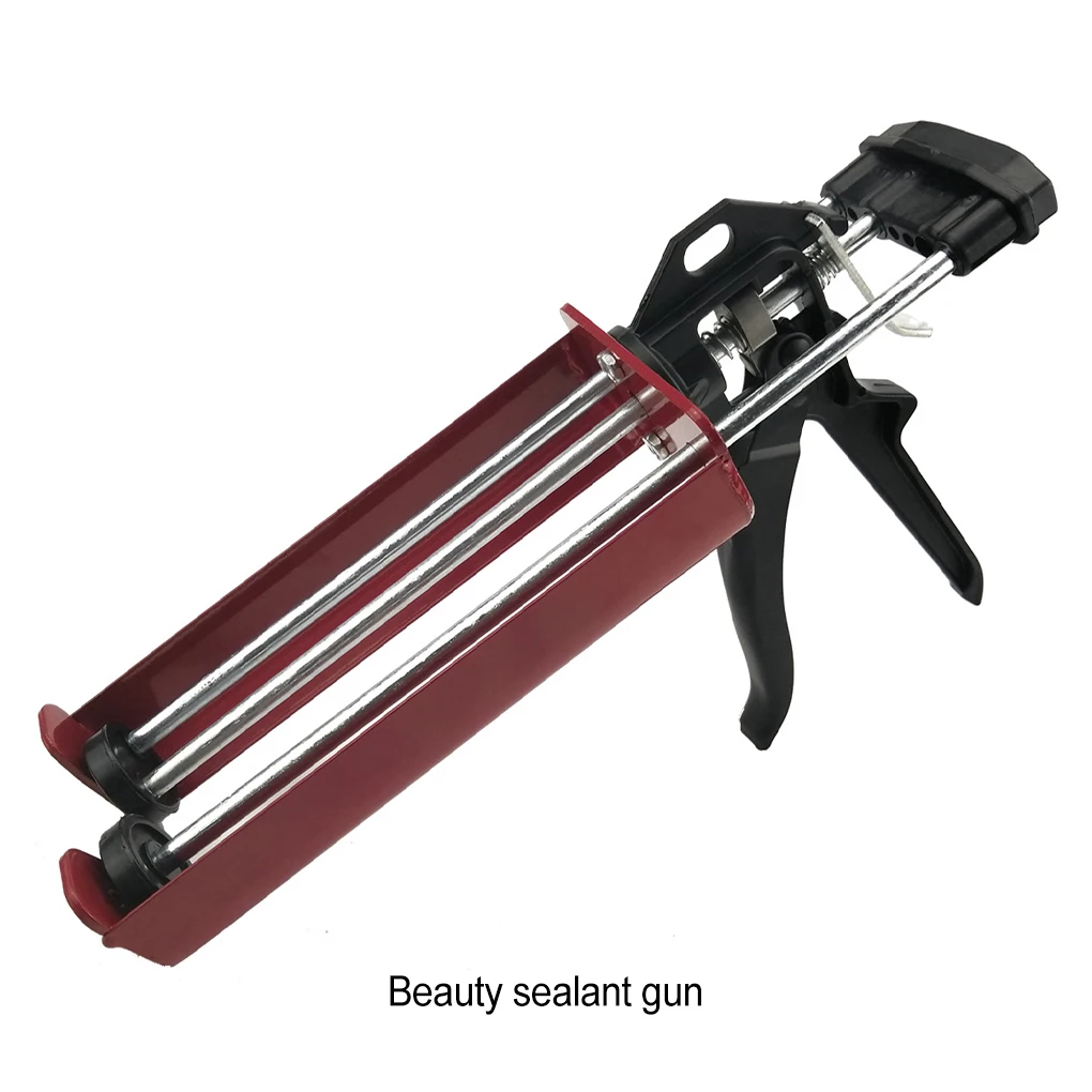 Two-Component Caulking Gun Manual Dual Cartridge Caulking Gun Iron Adhesive Applicator Gun for Epoxy Acrylic Polyurethane