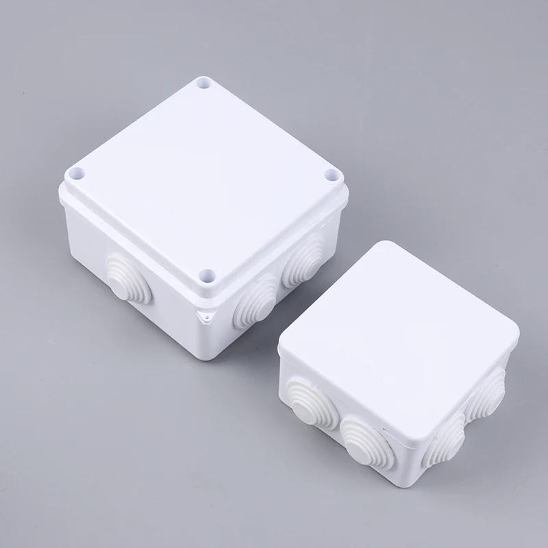 Ramo di cavo di collegamento bianco Scatola di giunzione per custodia di alimentazione impermeabile IP65 fai-da-te Scatole di controllo elettriche per guscio di filo interno