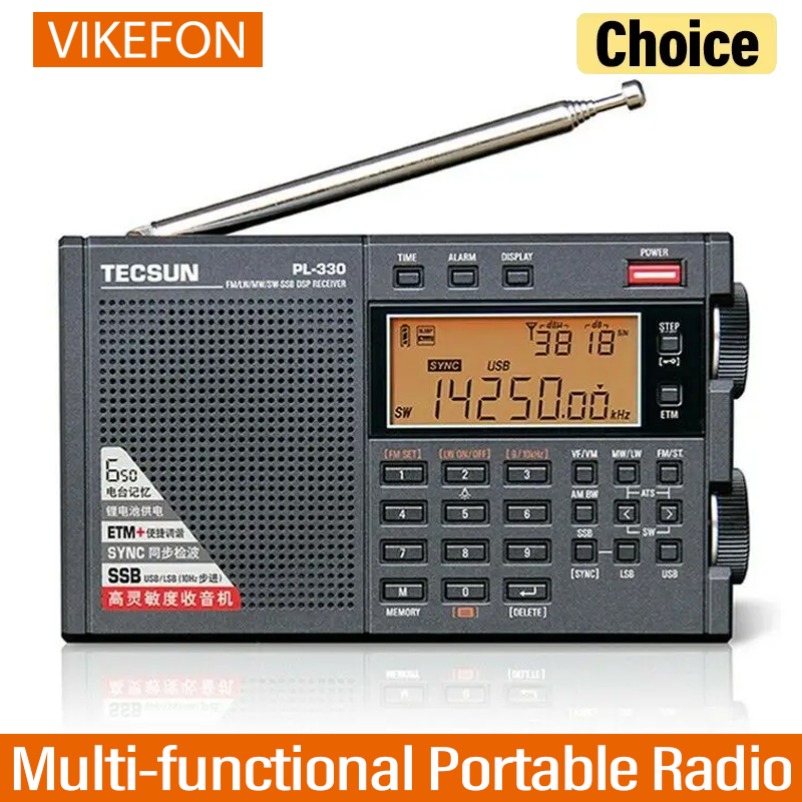 VIKEFON PL-330 FM/MW/SW/LW SSB DSP Vollbandradio Multifunktionale tragbare Radioempfänger Hochempfindliches Radio PL330