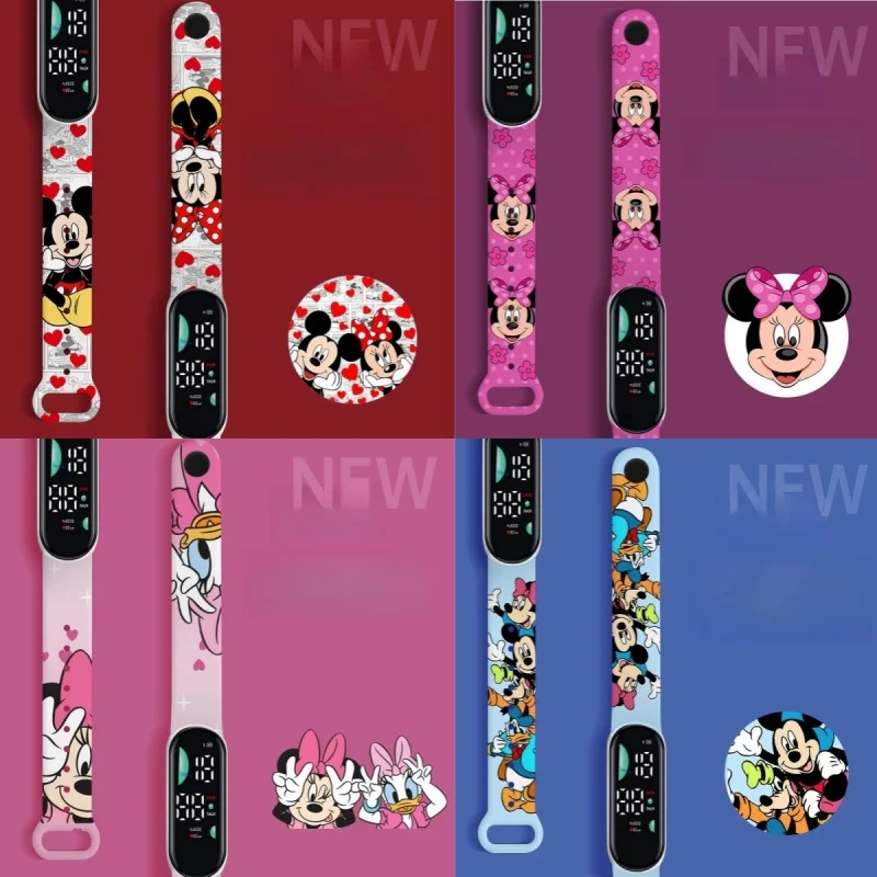 Disney eletrônico digital display led relógios relógio infantil moda relógios presente do feriado crianças relógios