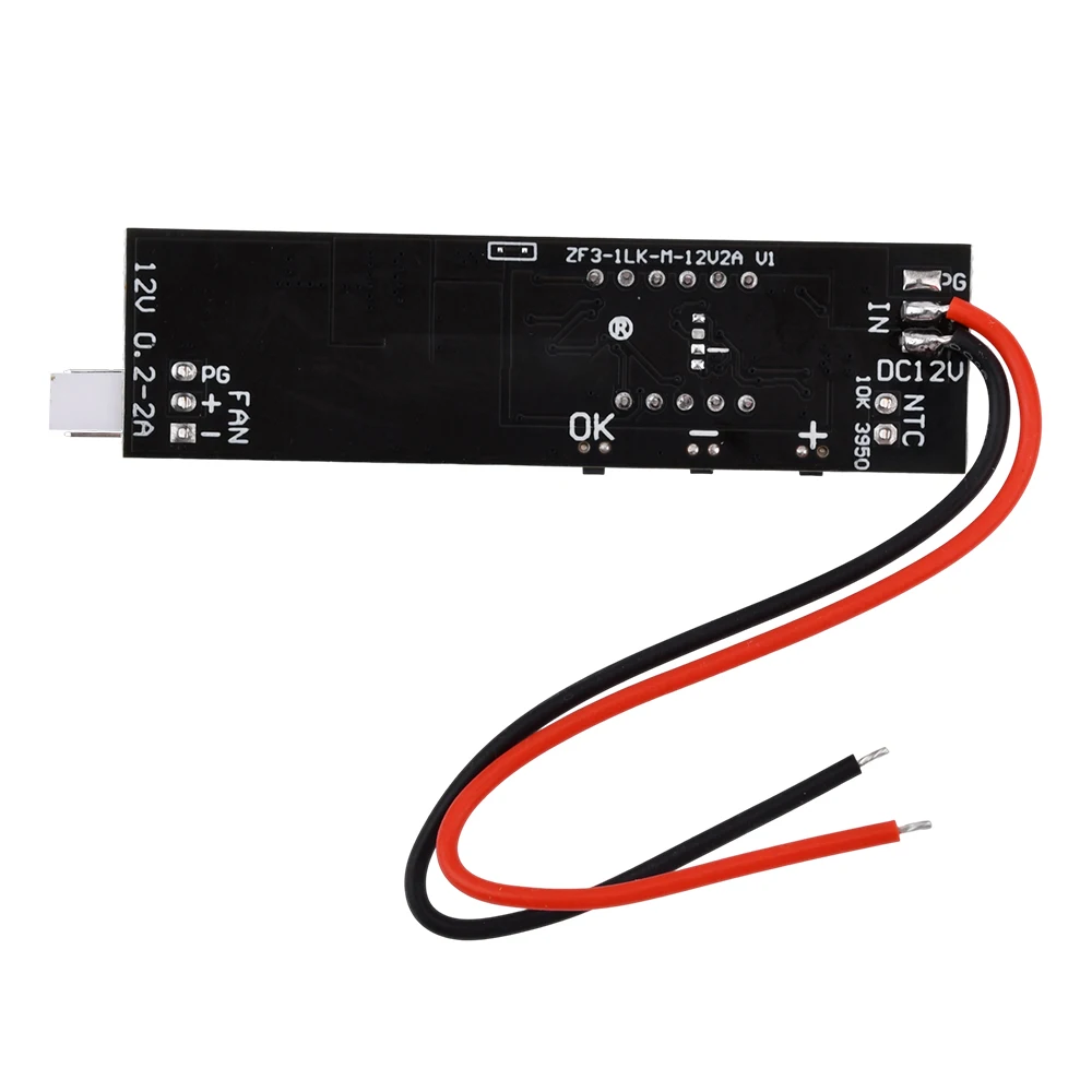12V 2A DC PWM 2-3 Draht Lüfter Temperaturregelung Geschwindigkeitsregler Treibermodul für Gehäuse Computer Rauschunterdrückungsmodul