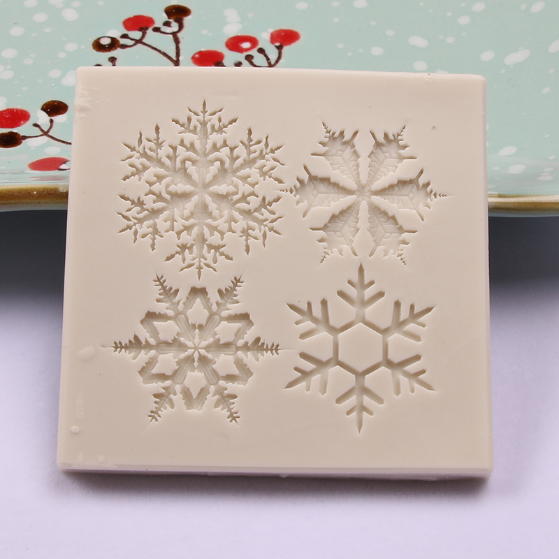 Christmas Silicone Mold Xmas Cake Decorating Tools Snowflake Christmas Tree Elk Fondant Chocolate Cupcake Candy Baking Mould