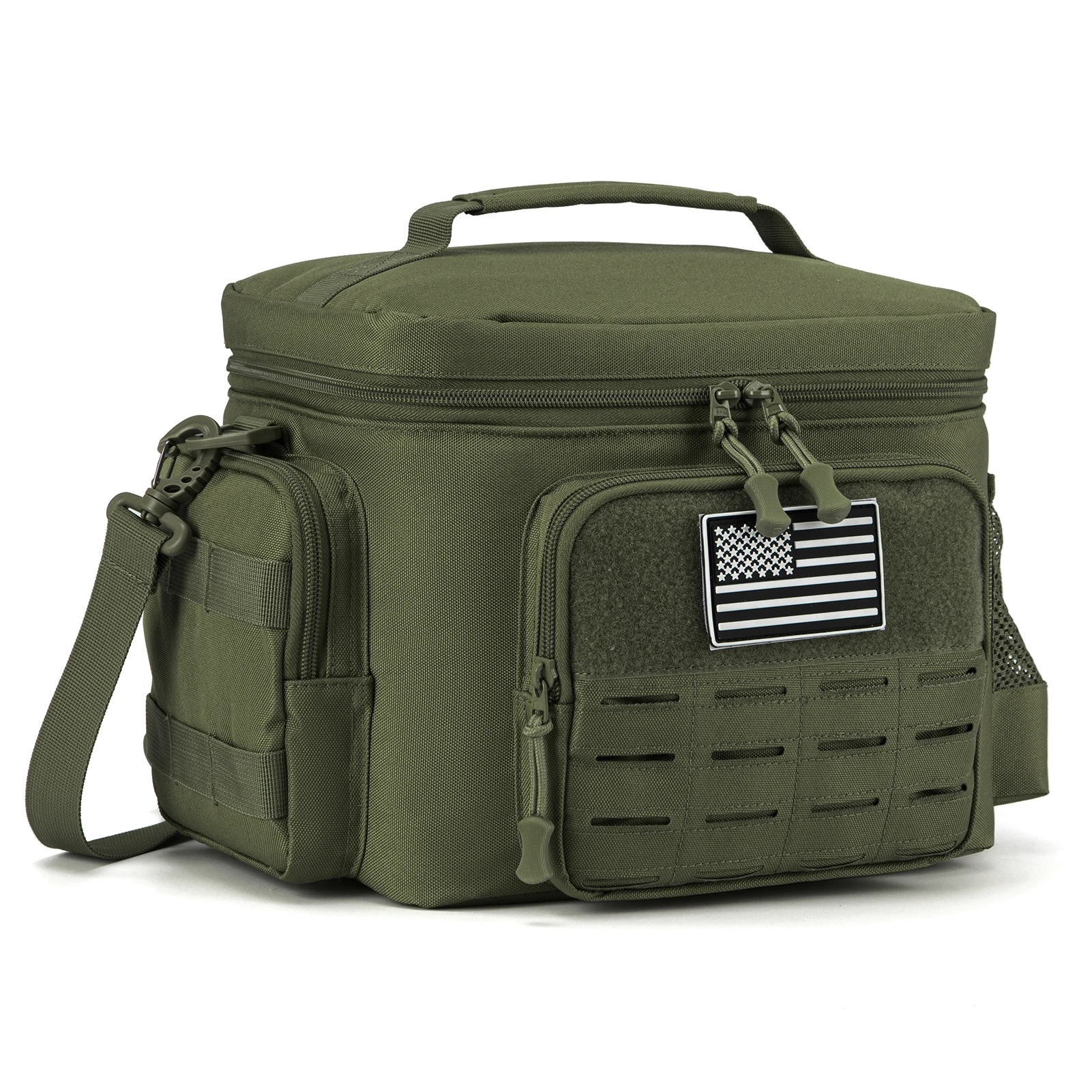 Fiambrera táctica para hombres, bolsa de almuerzo resistente al aire libre, bolsa térmica duradera con aislamiento a prueba de fugas para trabajo, comida, Camping, Picnic