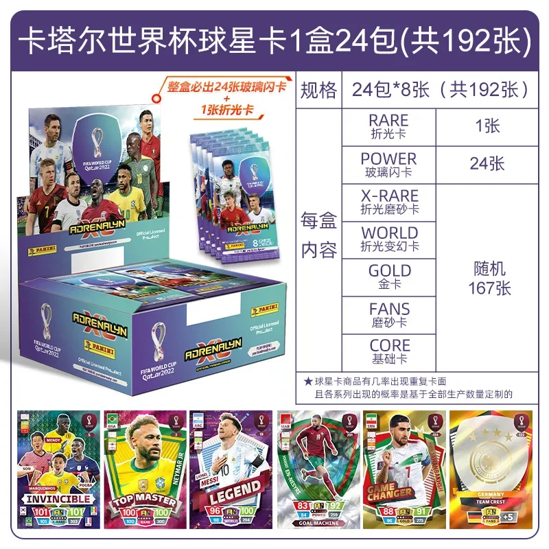 2022 パニーニ フットボール スター カード ボックス カタール ワールド カップ サッカー スター コレクション メッシ ロナウド サッカー選手限定ファン カード ボックス セット