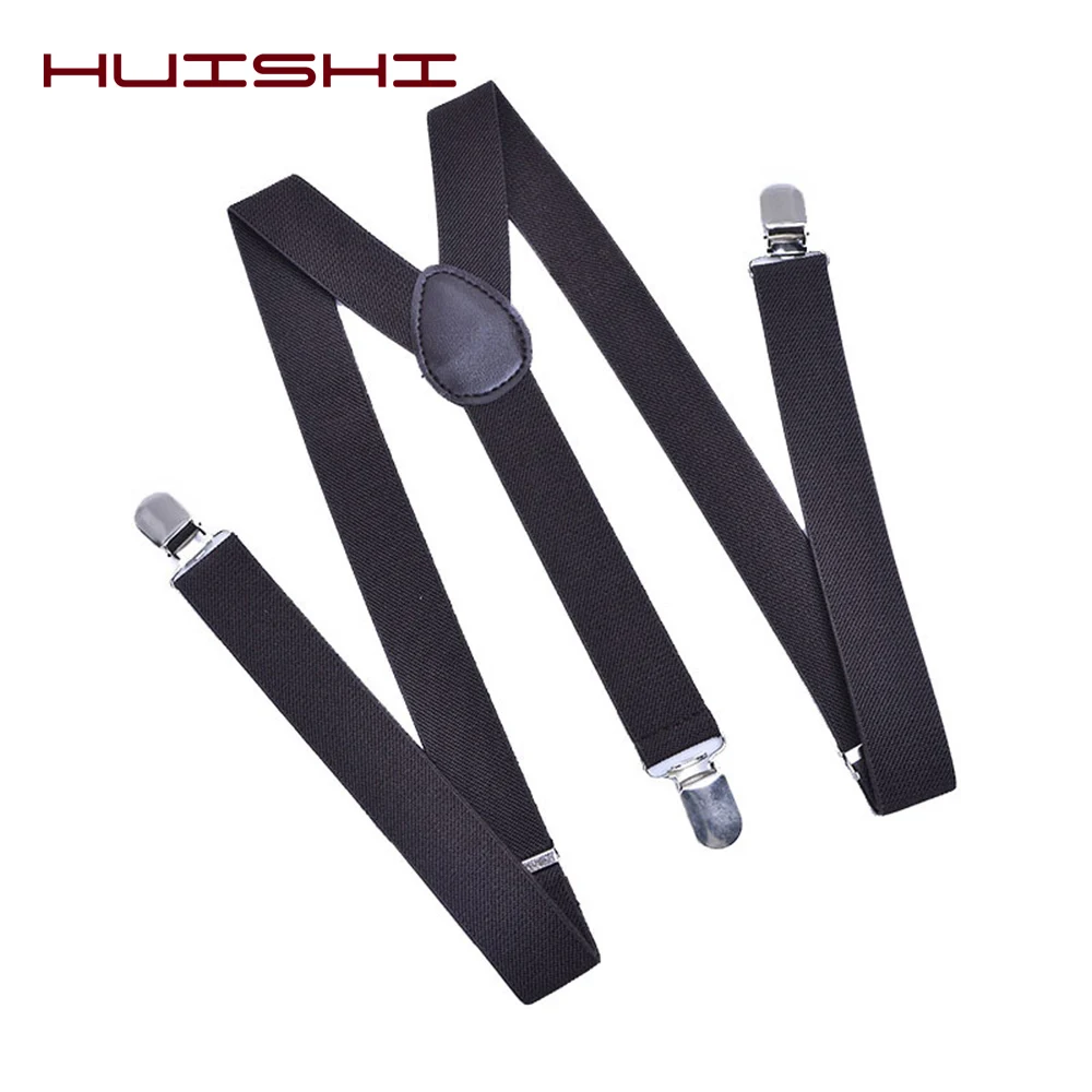 Tirantes para hombre, pajarita de Color sólido, tirantes elásticos de cuero PU para hombre, cinturón, correas ajustables para accesorios de pajarita de boda