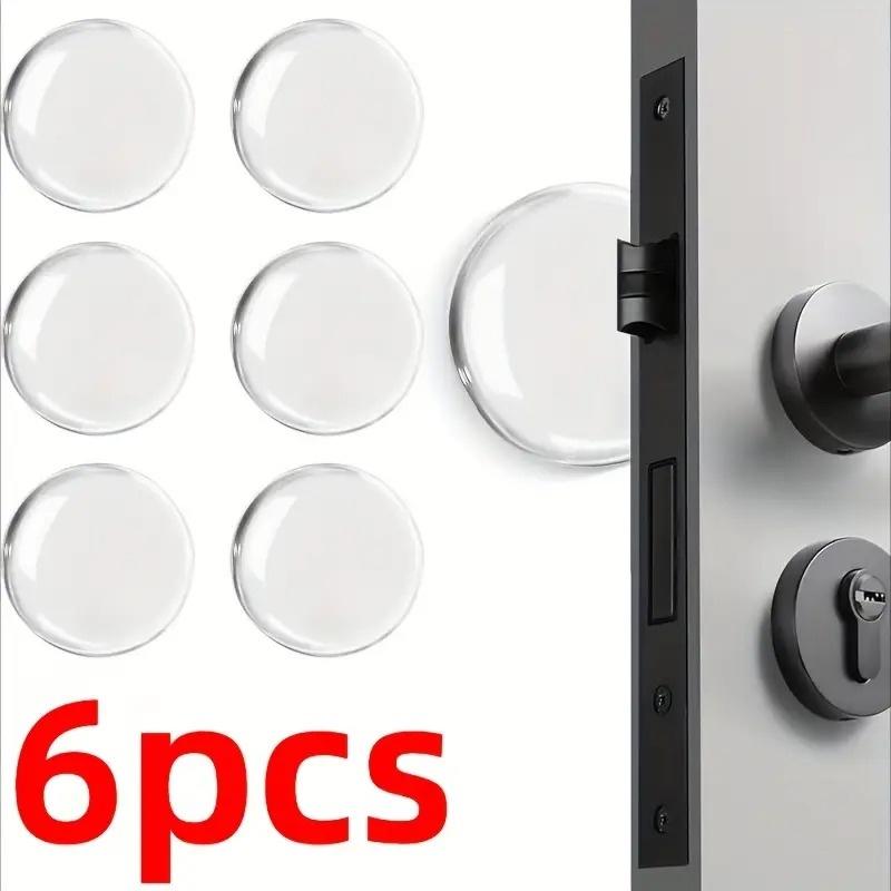 6/12/24pcs Door Knob Wall Shield Clear Soft  Silicone Handle Bumper Mute Stickers Protector Muffler Pad Protective Plug