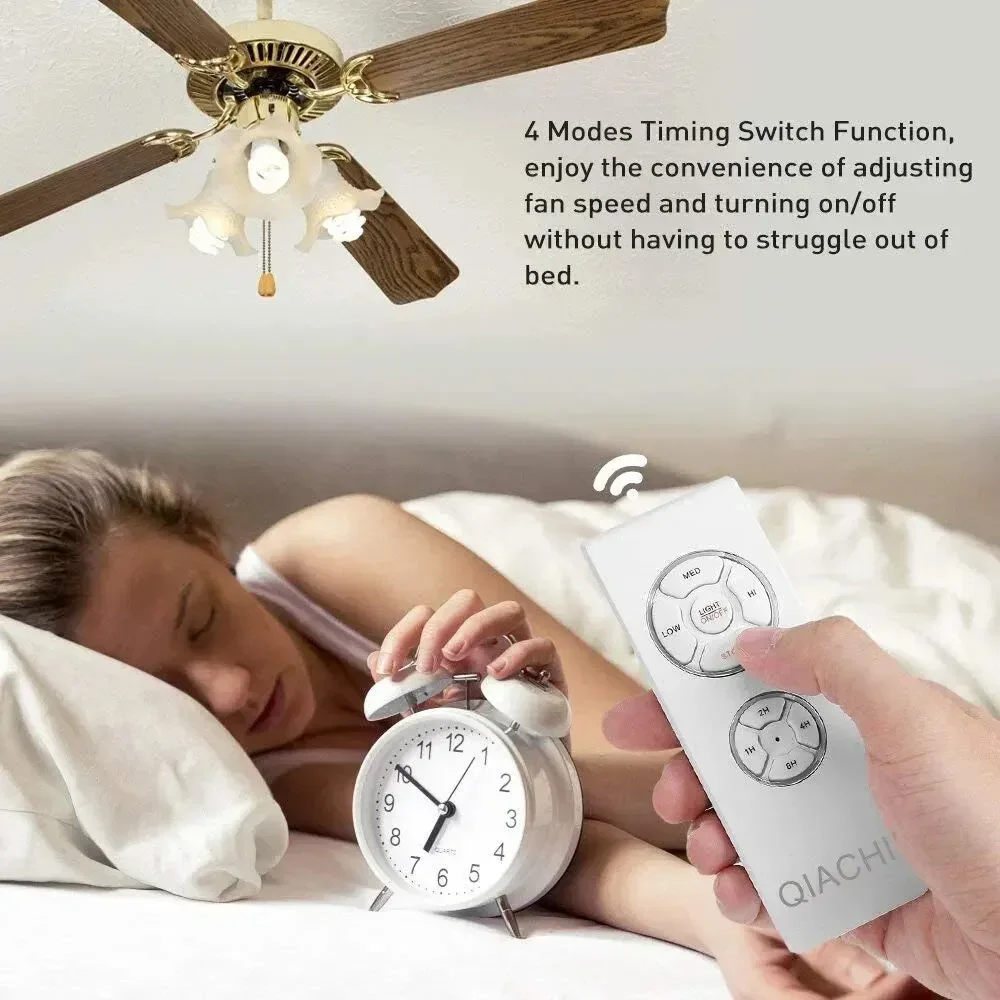 Universal Ceiling Fan Lamp Remote Control Kit AC 110-240V Timing Control Switch Adjusted Wind Speed Transmitter Receiver