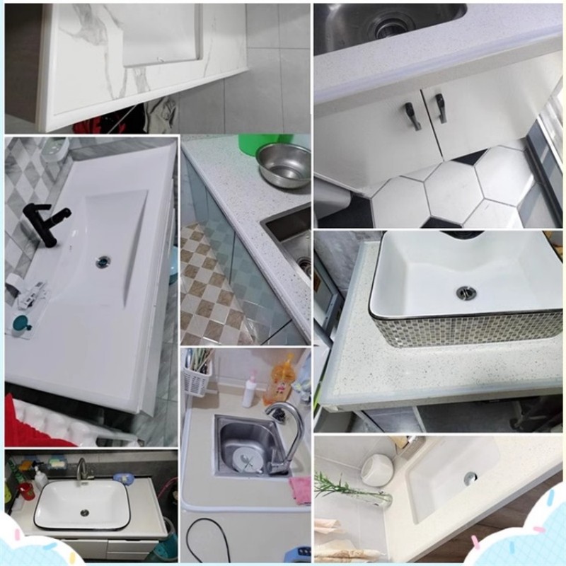 Kitchen Water Retaining Strip Silicone Self-adhesive Door Seal Retaining Strip Separation Shower Dam Barrier Bathroom Accessory