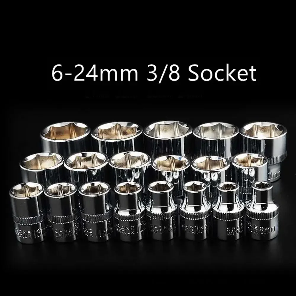 6-24mm 3/8" Square Drive Socket Bit Removal Tools for Wrench Socket Power Tool Accessories CRV Spanner Ratchet Wrench Nut
