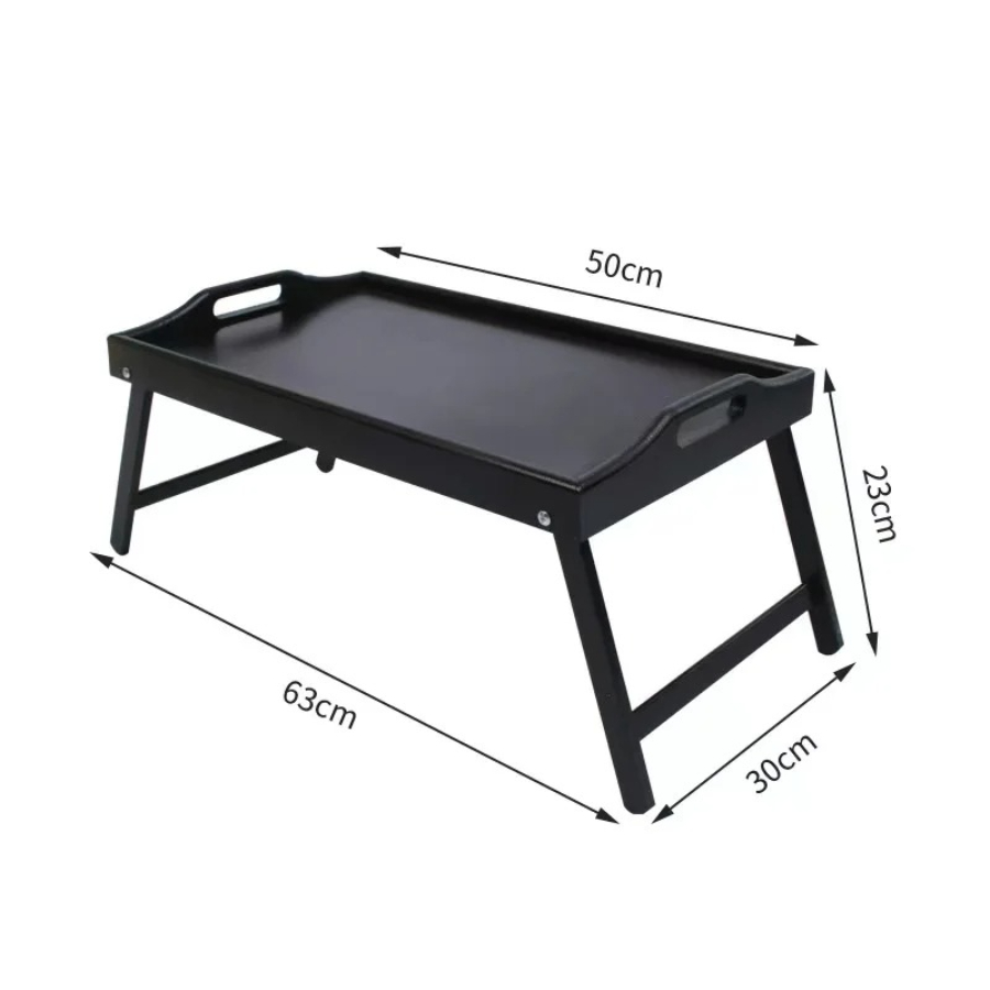 1pc Bamboo Small Table Foldable Tray Bedroom Simple Tea Tray Living Room Floor Computer Desk Board Multifunctional Reading Rack