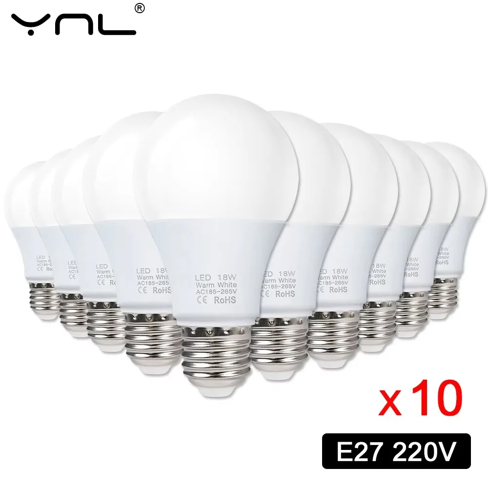 10 pz/lotto Ampoule HA CONDOTTO LA Lampadina Della Lampada E27 AC 220V Lampadine 18W 15W 12W 9W Lampada Bombillas Per La Casa Chanderıer Soggiorno