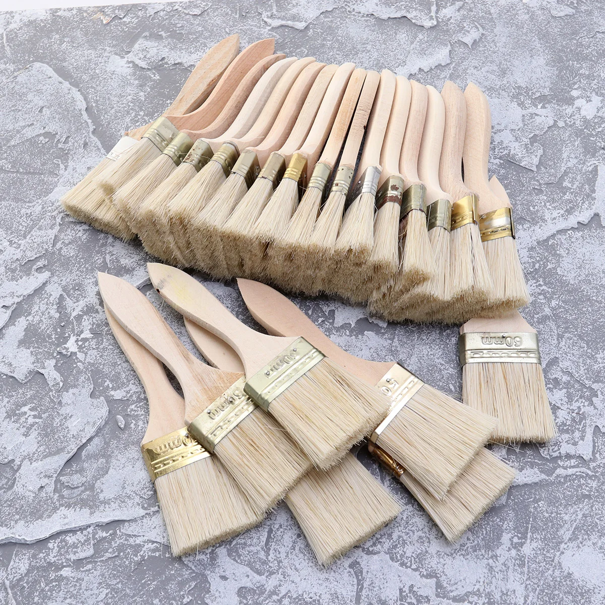 23Pcs แปรงทนทานไม้ Handle แปรงพรีเมี่ยมจิตรกรรมเครื่องมือแปรงสำหรับเฟอร์นิเจอร์บ้านภาพวาด