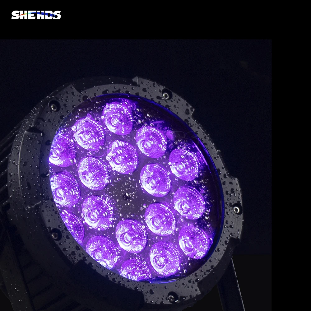 SHEHDS 4/2 Uds LED impermeable 18X18W RGBWA + luces Par UV mezcla de colores Flash IP65 para espectáculo de escenario al aire libre fiesta de boda DJ Disco