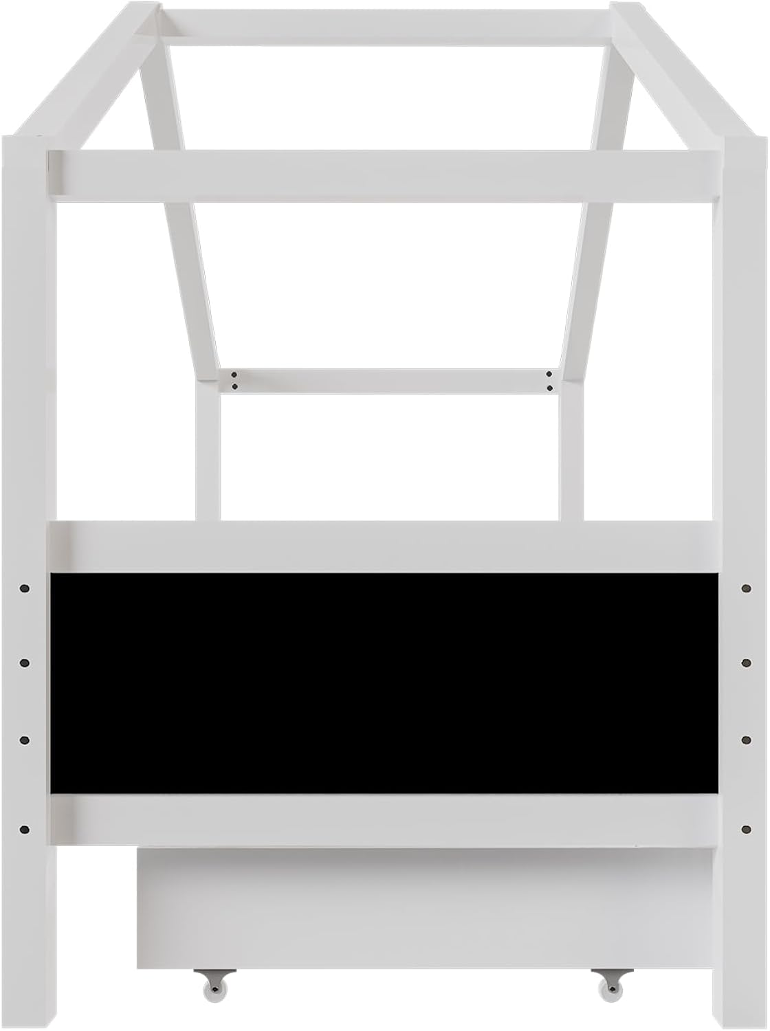 Cama Infantil de 90 x 200 cm – versátil Cama Infantil de Madera para niños y niñas (Blanco + 2 cajón)