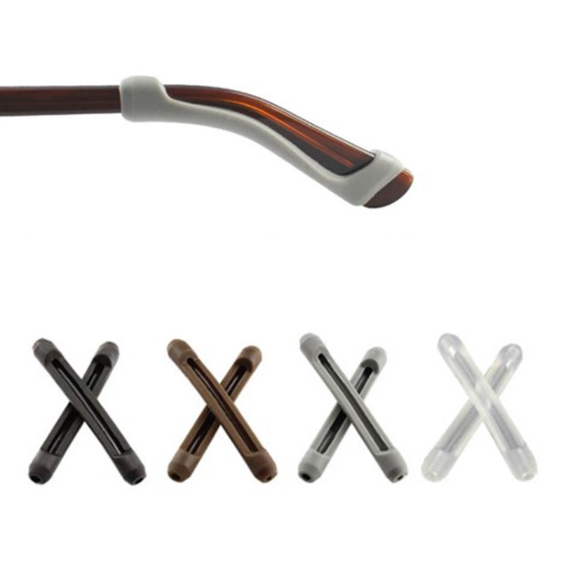 Óculos antiderrapante capa orelha gancho silicone antiderrapante titular para óculos de sol perna templo dicas preto atacado