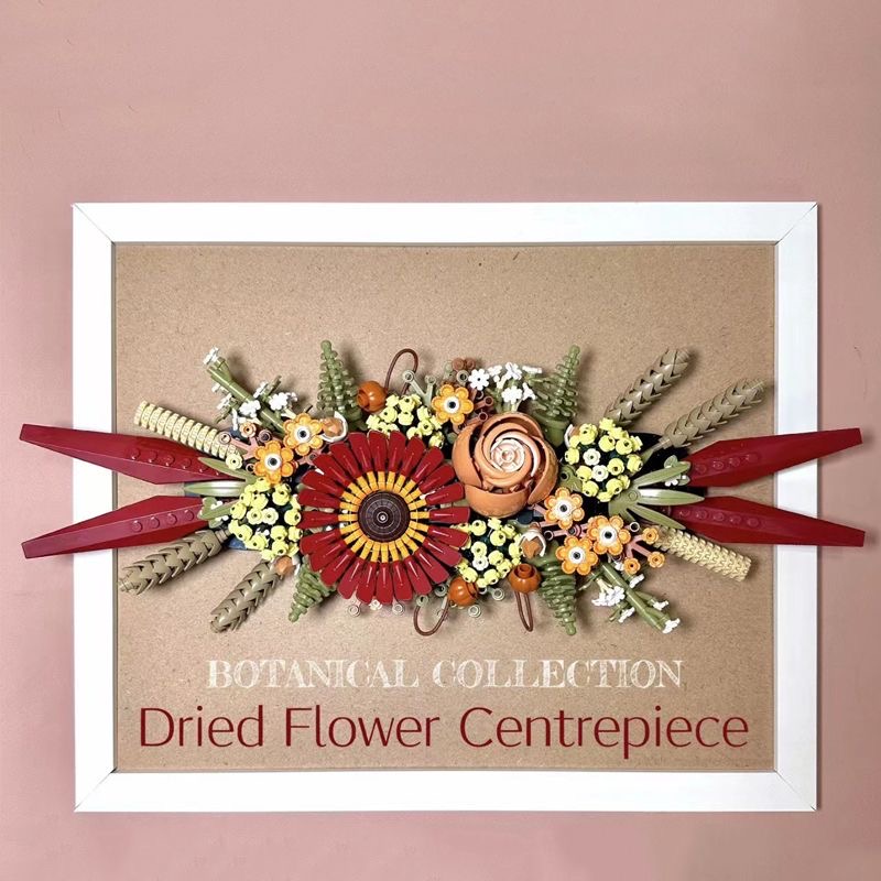 새로운 꽃 꽃다발 빌딩 블록 말린 꽃 벽 장식과 호환되는 다채로운 Gerbera 모델 어린이 크리스마스 선물 10031
