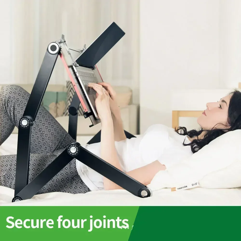 Mesa de computador portátil dobrável com altura ajustável para dormir na cama, jogos, estudo e leitura, suporte de mesa para laptop, bancada de trabalho preguiçosa