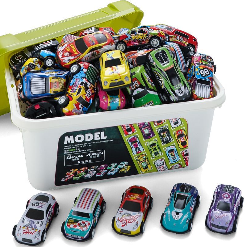 20/30/50 Stuks Mini Auto Set Inertie Trek Auto's Voor Jongens Plastic Voertuig Model Collectie speelgoed Verjaardag Nieuwe Jaar Cadeaus Voor Kinderen