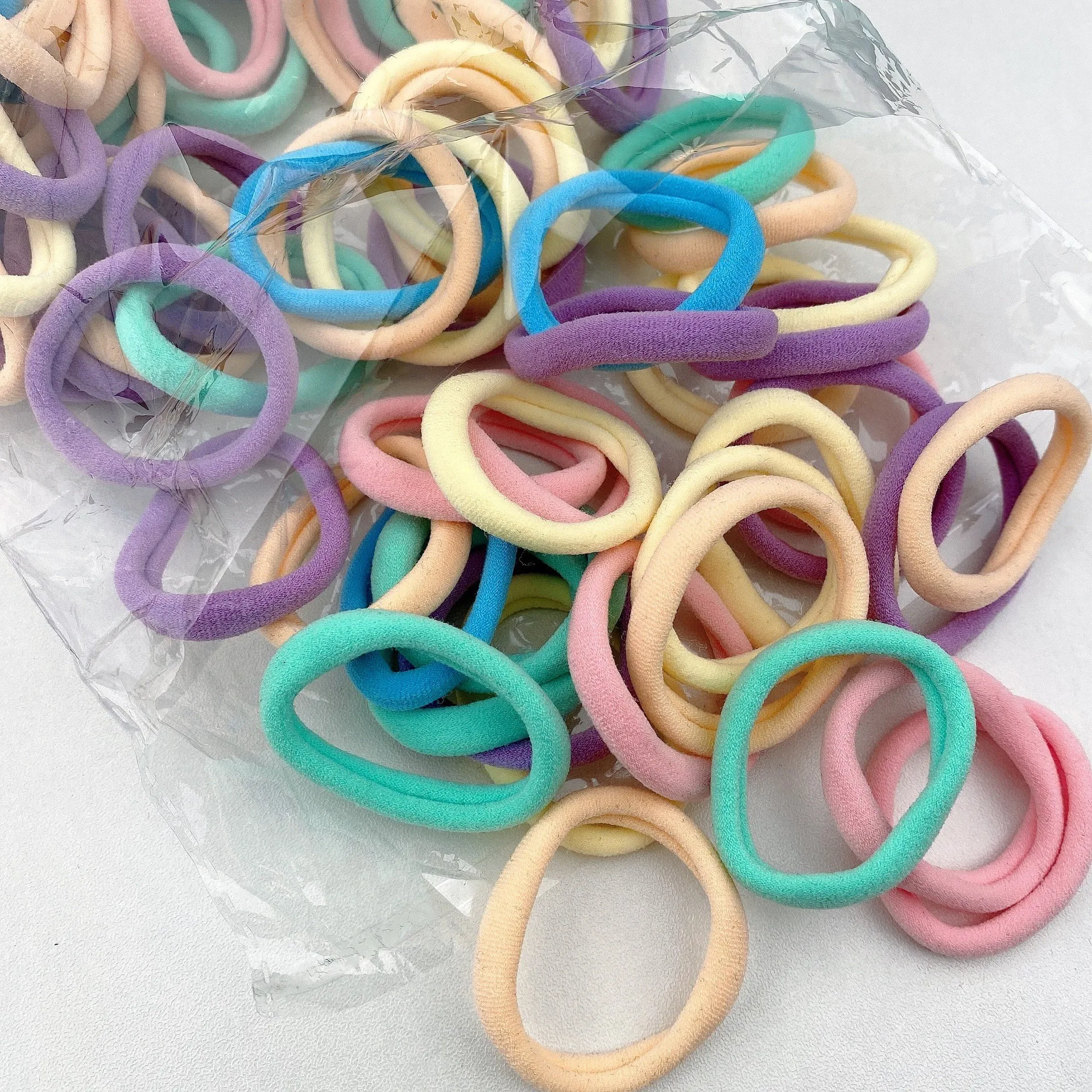 20/50/100pcs Quattro stagioni Fasce Elastiche Per Capelli Ragazze 4CM Dolci Scrunchie Elastico Legami Dei Capelli Pinze Fascia Accessori Per Capelli